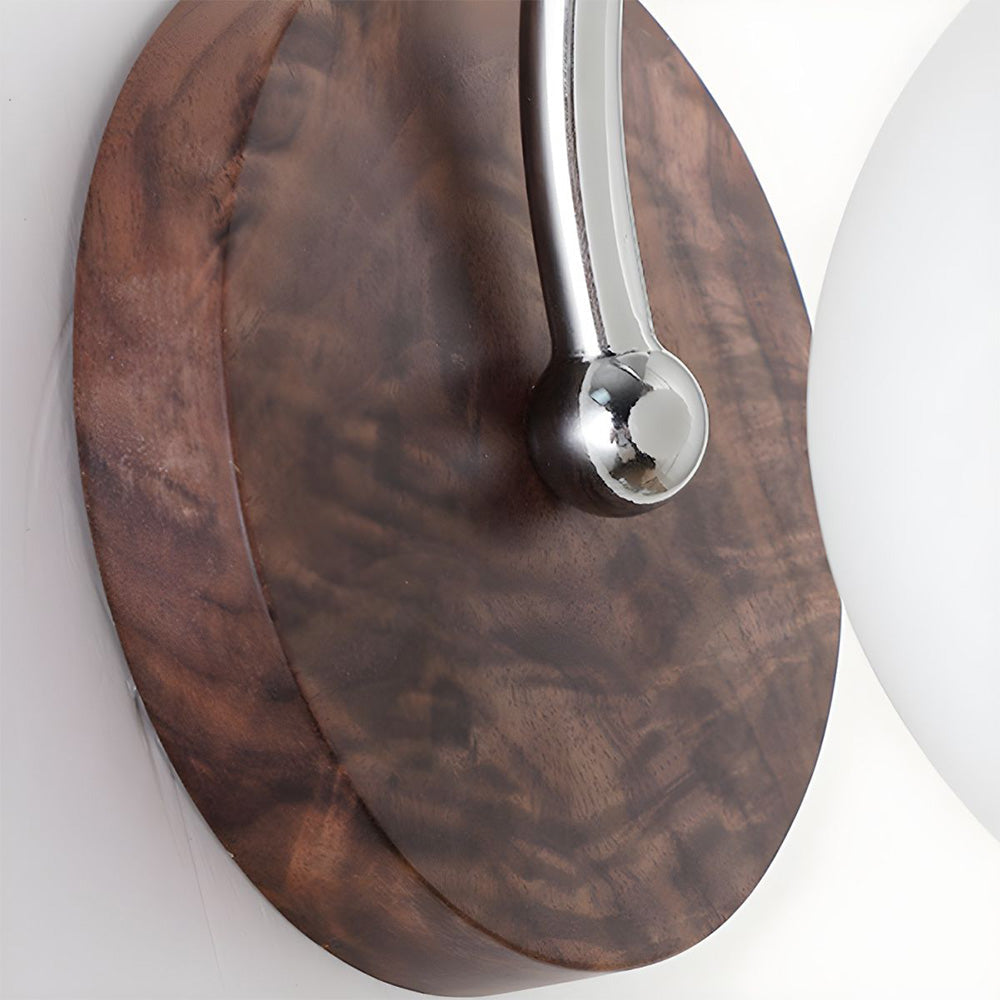 Moderne Svampeformet Glas Væglampe | Metal-Detaljer | E27 Fatning | Ideel til Stue og Soveværelse | 22CM Høj | CE & UL