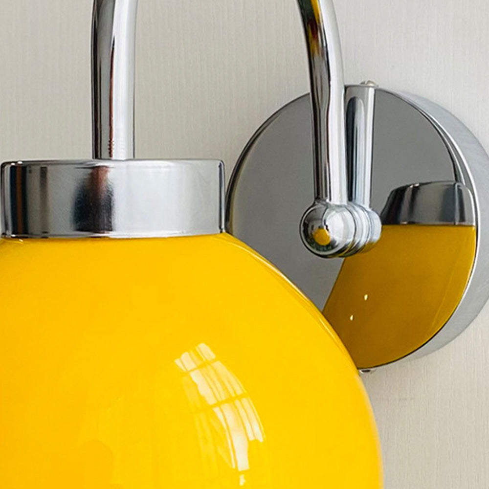 Lampe en verre française inspirée du Bauhaus | Applique murale crème | Matériau fer et verre | Éclairage élégant pour la maison | Convient pour