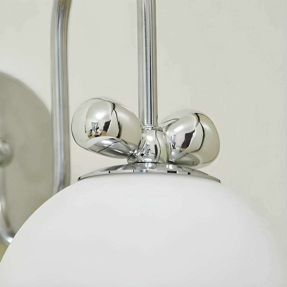 Applique murale classique française | Verre crème blanc | Ø25 cm | H37 cm | Douille E27 | Aluminium et verre | Parfait pour salon, salle à manger,