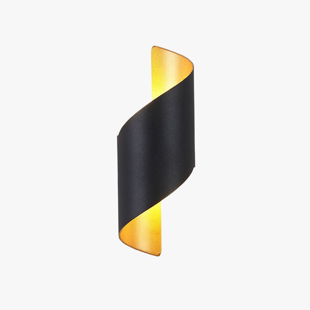 Orr LED Wandleuchte | Spiraldesign | Weiß/Schwarz | Innen Metall | Moderner Stil | Effektvolles Licht | Ideal für Wohnzimmer und Flur | IP20 Schutz