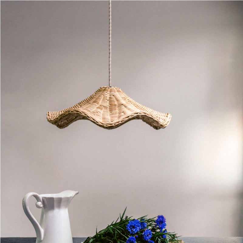 Boheme Rattan Lampe suspendue tissée à la main | Longueur réglable 150 cm | Douille E27 | Max 40W | Matériau en roseau | Ø 30/40/50 cm | Pour salon,