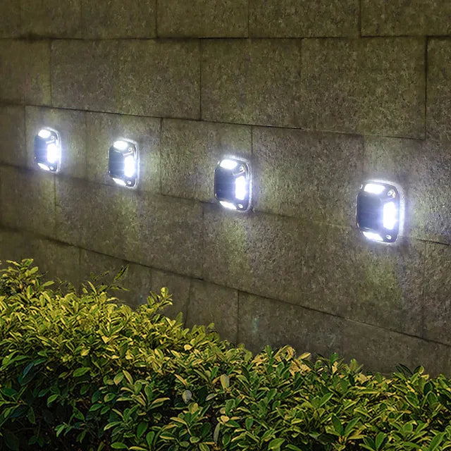 Solarbetriebenes LED-Licht | Außen Gartenbeleuchtung | Drahtloses Solarpanel | Energiesparende Lampe | Einfache Installation | Ideal für Wege und