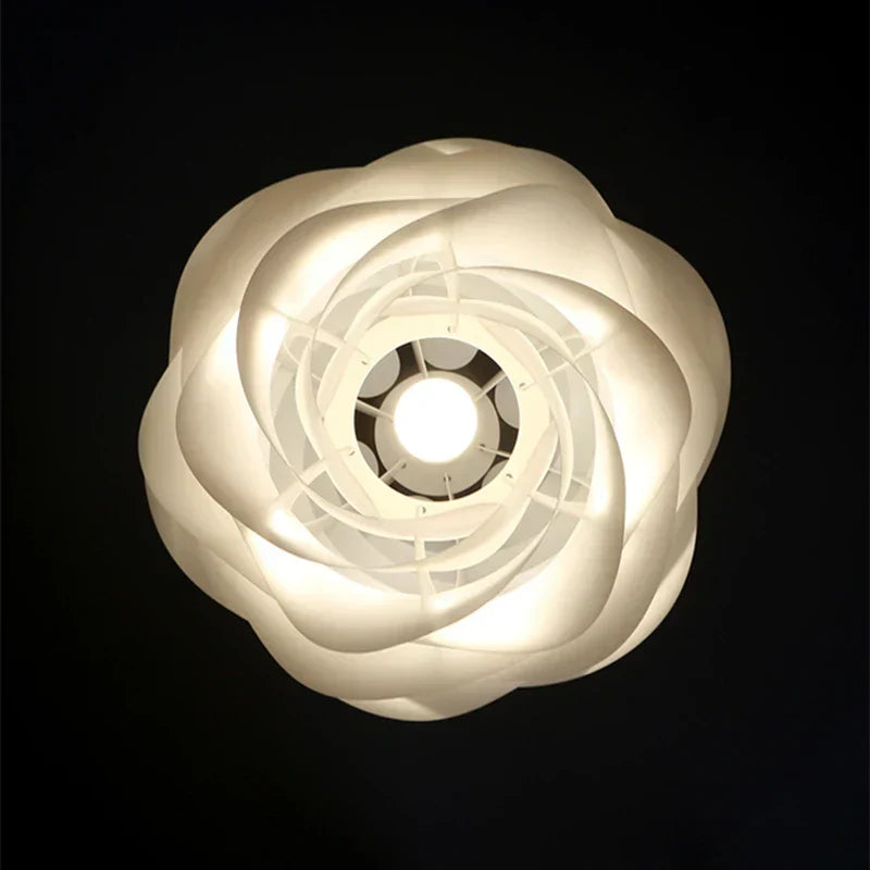 Lampe de plafond Glasblomst | Design élégant de chapelet de roses | Éclairage chaud | Haute qualité | D33cmH100cm | D43cmH100cm | Lampe pour 5-10 m²