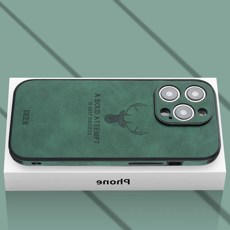 Læderetui til iPhone | Stilrent Design | Stødsikker Beskyttelse | Høj Kvalitet | Tilpasset Pasform | Fås i Flere Farver | Let og Slankt design | Stilfuldt Cover
