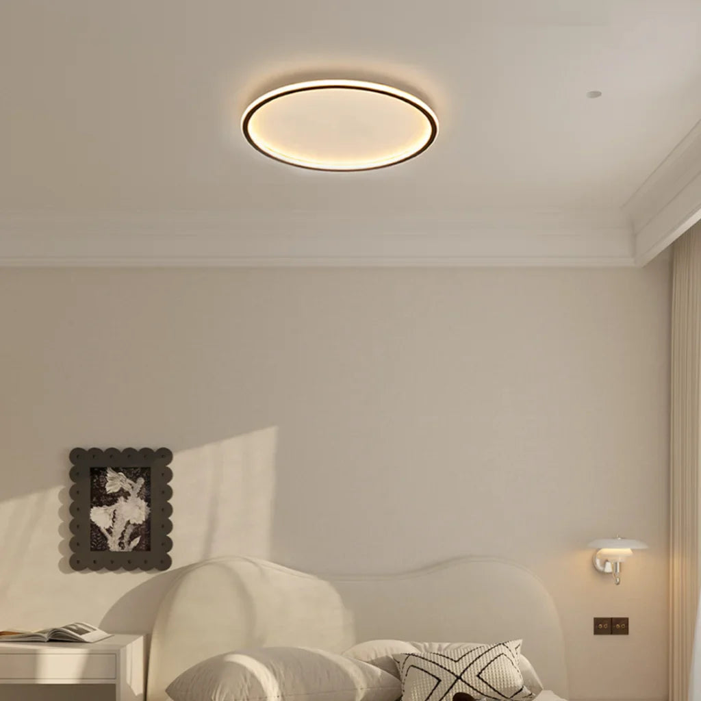 Zev Rund Loftlampe | Moderne Design | Kunstnerisk Silhuet | Premium Metal & Akryl | Tidløse Farver | Perfekt til Enhver Rumstørrelse | Hjem Belysning | Sort & Hvid | Chic og Funktionel Indretning