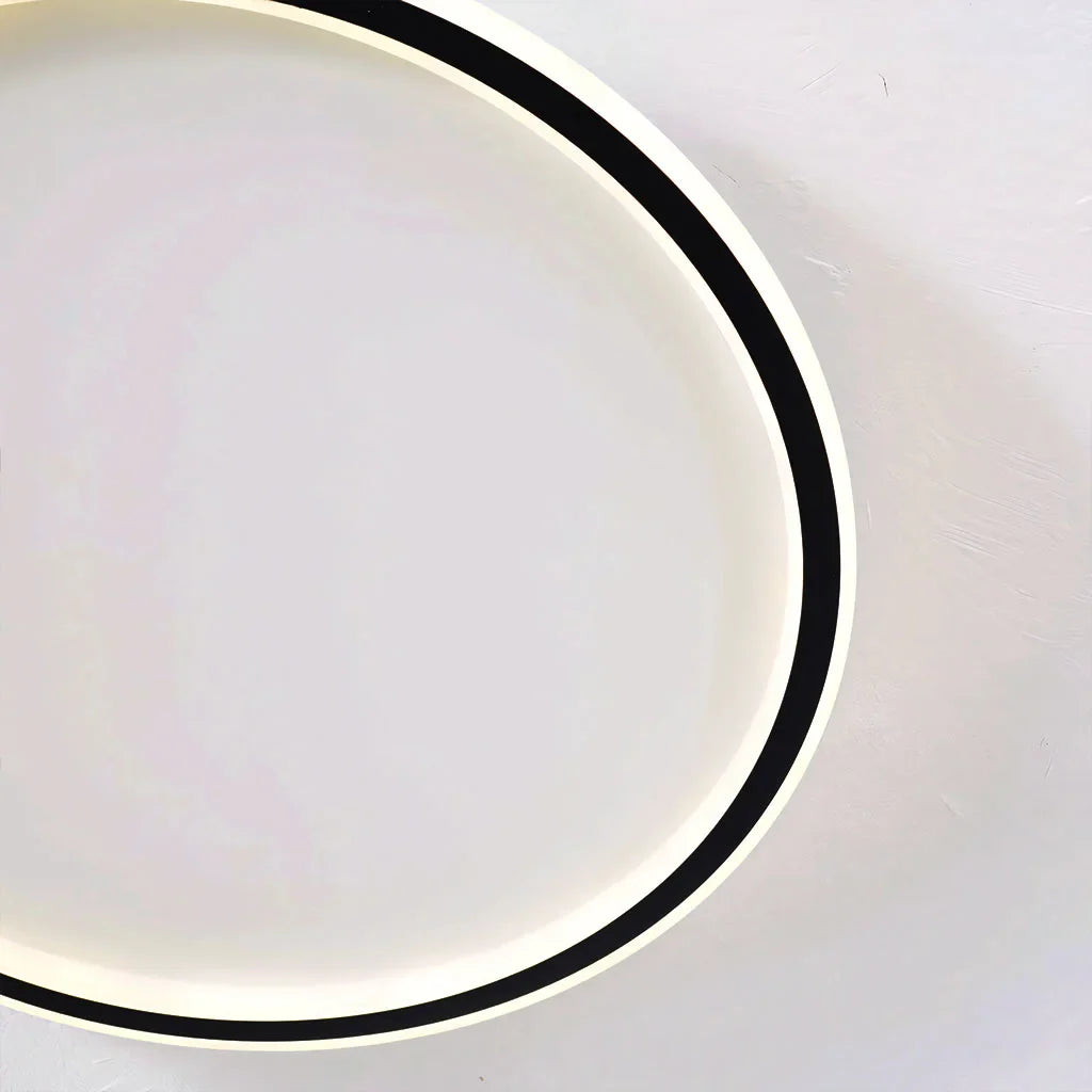 Zev Rund Loftlampe | Moderne Design | Kunstnerisk Silhuet | Premium Metal & Akryl | Tidløse Farver | Perfekt til Enhver Rumstørrelse | Hjem Belysning | Sort & Hvid | Chic og Funktionel Indretning