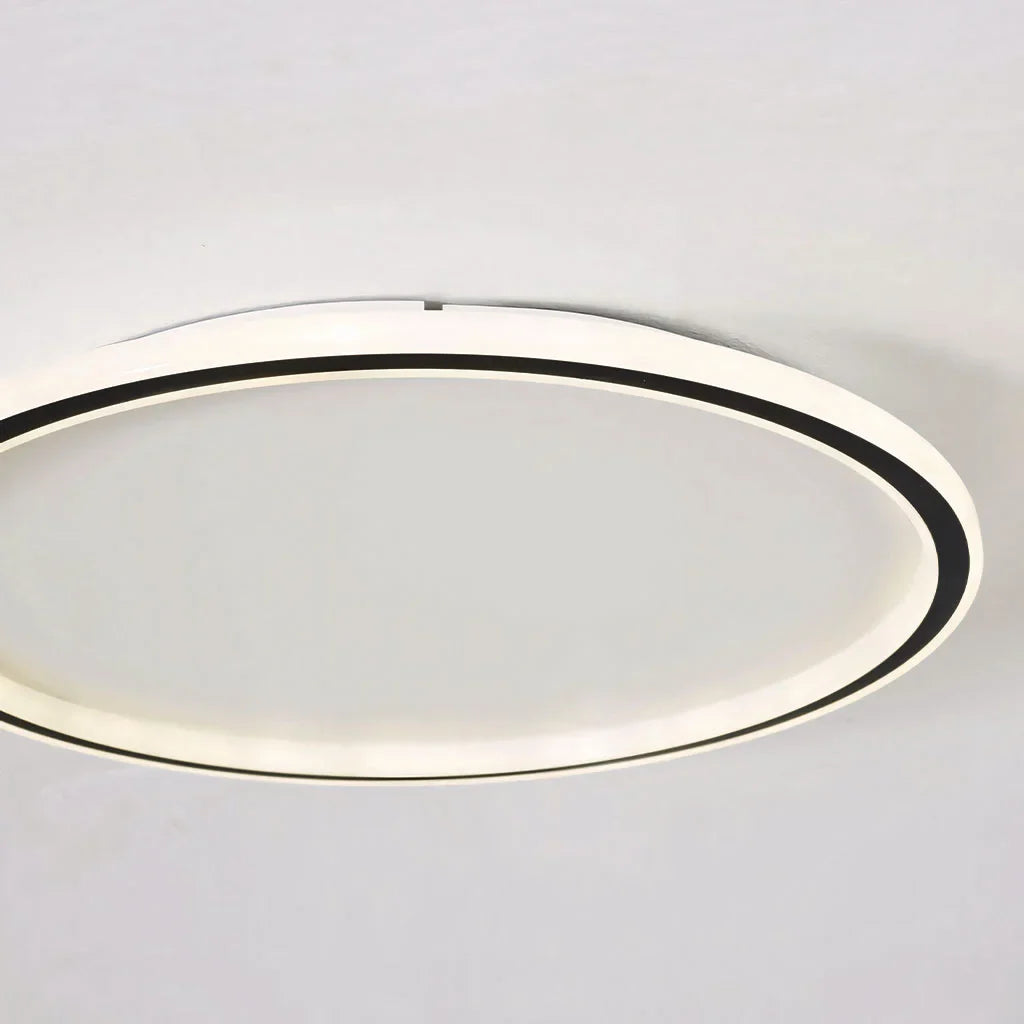 Zev Rund Loftlampe | Moderne Design | Kunstnerisk Silhuet | Premium Metal & Akryl | Tidløse Farver | Perfekt til Enhver Rumstørrelse | Hjem Belysning | Sort & Hvid | Chic og Funktionel Indretning