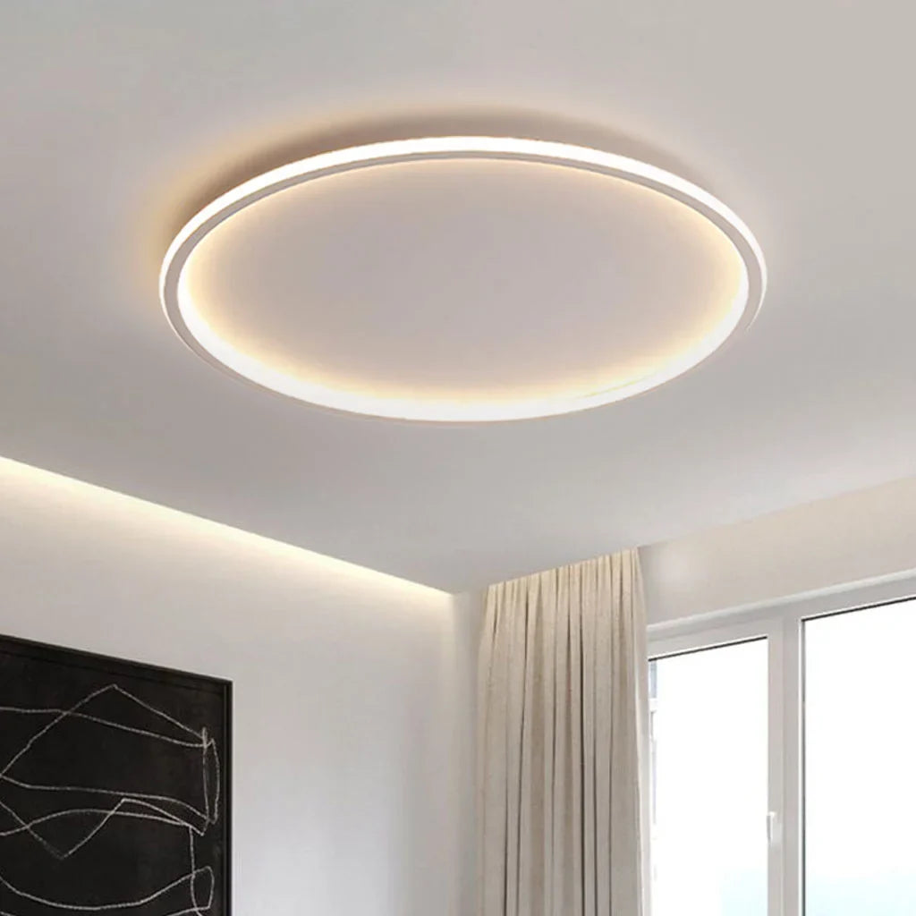 Zev Rund Loftlampe | Moderne Design | Kunstnerisk Silhuet | Premium Metal & Akryl | Tidløse Farver | Perfekt til Enhver Rumstørrelse | Hjem Belysning | Sort & Hvid | Chic og Funktionel Indretning