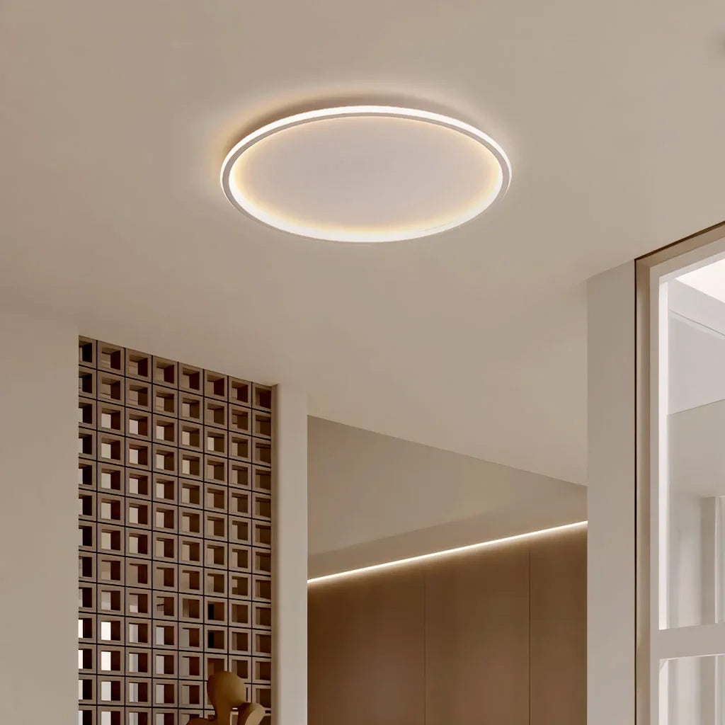 Zev Rund Loftlampe | Moderne Design | Kunstnerisk Silhuet | Premium Metal & Akryl | Tidløse Farver | Perfekt til Enhver Rumstørrelse | Hjem Belysning | Sort & Hvid | Chic og Funktionel Indretning