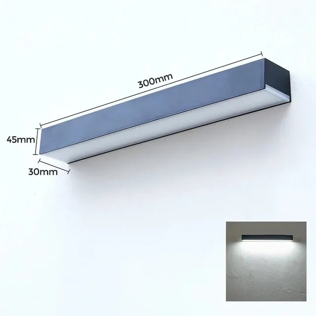 Lampe solaire LED extérieure | Étanche | Économie d'énergie efficace | Convient pour jardin | Taille 30x300mm | Design EcoGlow | Matériau ABS