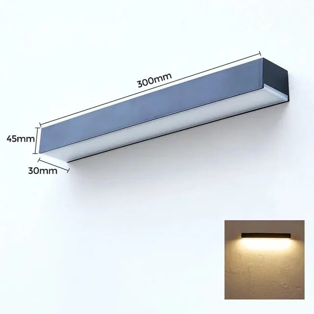 Lampe solaire LED extérieure | Étanche | Économie d'énergie efficace | Convient pour jardin | Taille 30x300mm | Design EcoGlow | Matériau ABS