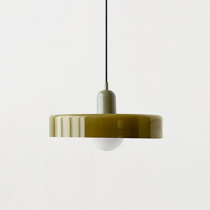Bauhaus pendel | Farvet glas | Moderne design | Energibesparende lyskilde | Funktionel elegance | Ideel til stue og spisestue | Livlig touch | Elegant detaljeret belysning | Alsidig og stilfuld lampe