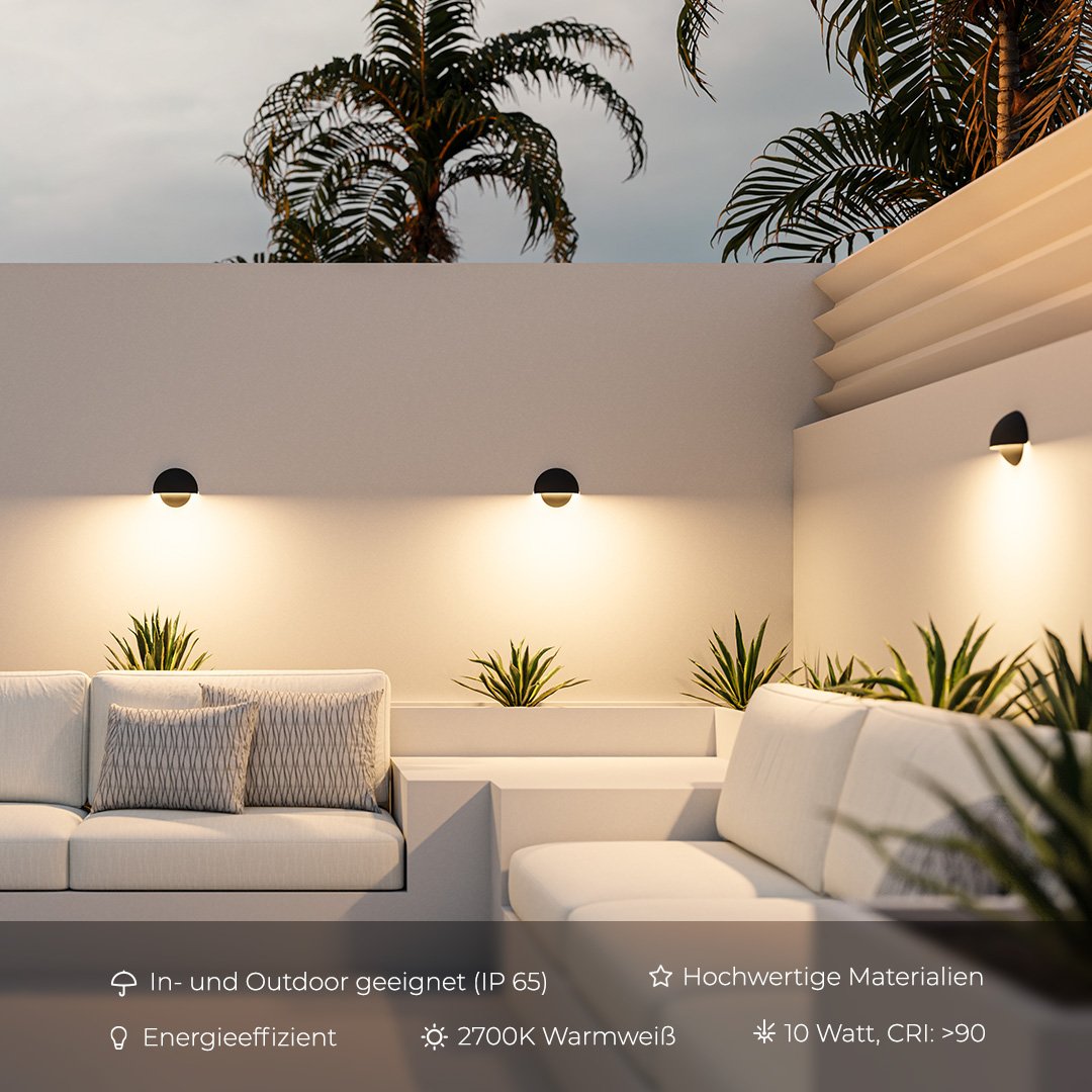 APOLLO | Mat Sort Moderne Wandleuchte | Verstellbare Lesebeleuchtung | Hochwertige