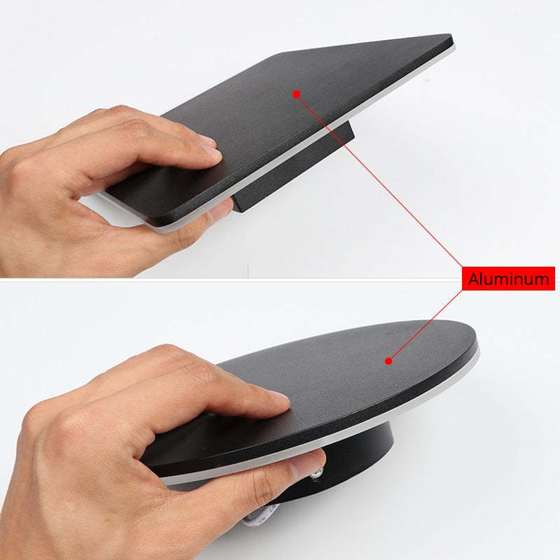 LunaGlow | Slank Moderne Væglampe | Sort Metal | Indendørs & Udendørs | Høj Kvalitet | Have & Entré