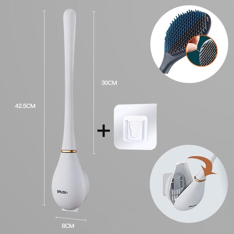 PureBrush | Elegant WC-børste med antibakterielt silikonehoved