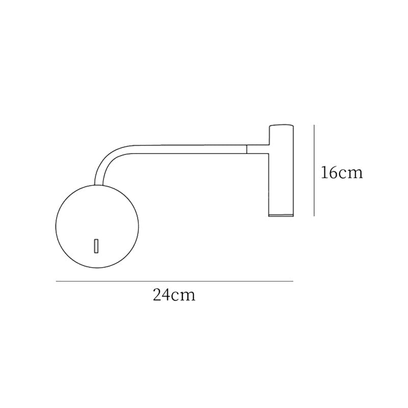 Orr LED-vägglampa | Modern design | Svart/Vit/Guld | Vardagsrum och sovrum | Metall och akryl | IP20 | 110-240V