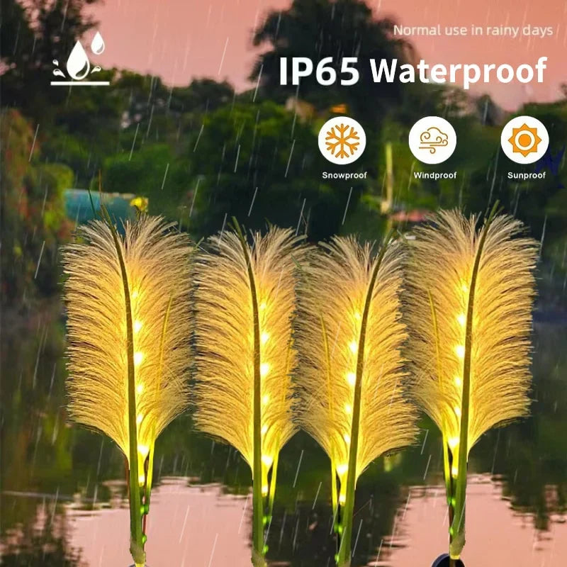 Éclairage extérieur à panneaux solaires | Tressé | Éclairage extérieur | Lampes décoratives | Forme réaliste de tube | Acier inoxydable | Lampe de