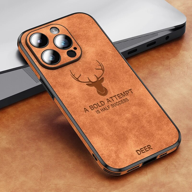 Læderetui til iPhone | Stilrent Design | Stødsikker Beskyttelse | Høj Kvalitet | Tilpasset Pasform | Fås i Flere Farver | Let og Slankt design | Stilfuldt Cover