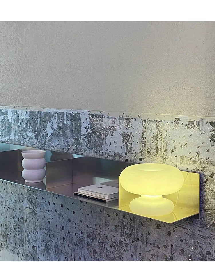 Lampe Maki en forme de champignon | Blanc | Éclairage LED | Design unique | 25 cm x 35 cm | Plastique & Métal | Courant secteur | Parfait pour salon