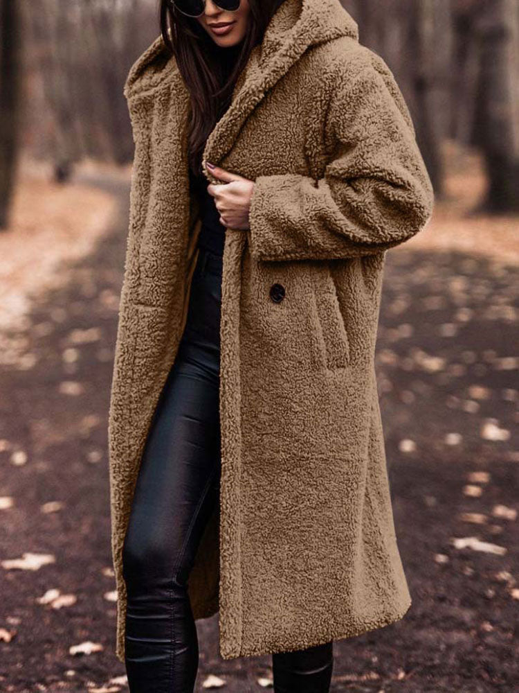 MonAmi | Blød damejakke i teddystof | Stilfuld oversized pasform | Perfekt til kølige aftener | Komfortabelt og holdbart materiale | Trendy design til enhver anledning