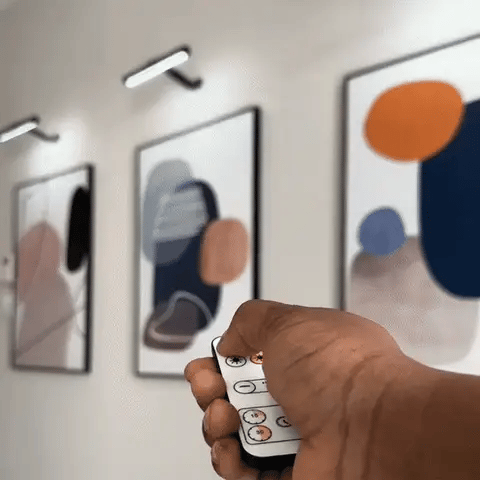 Wireless Art LED Light | Rechargeable Wall Lamp with Remote | Dimmable 360° Adjustable Lighting
