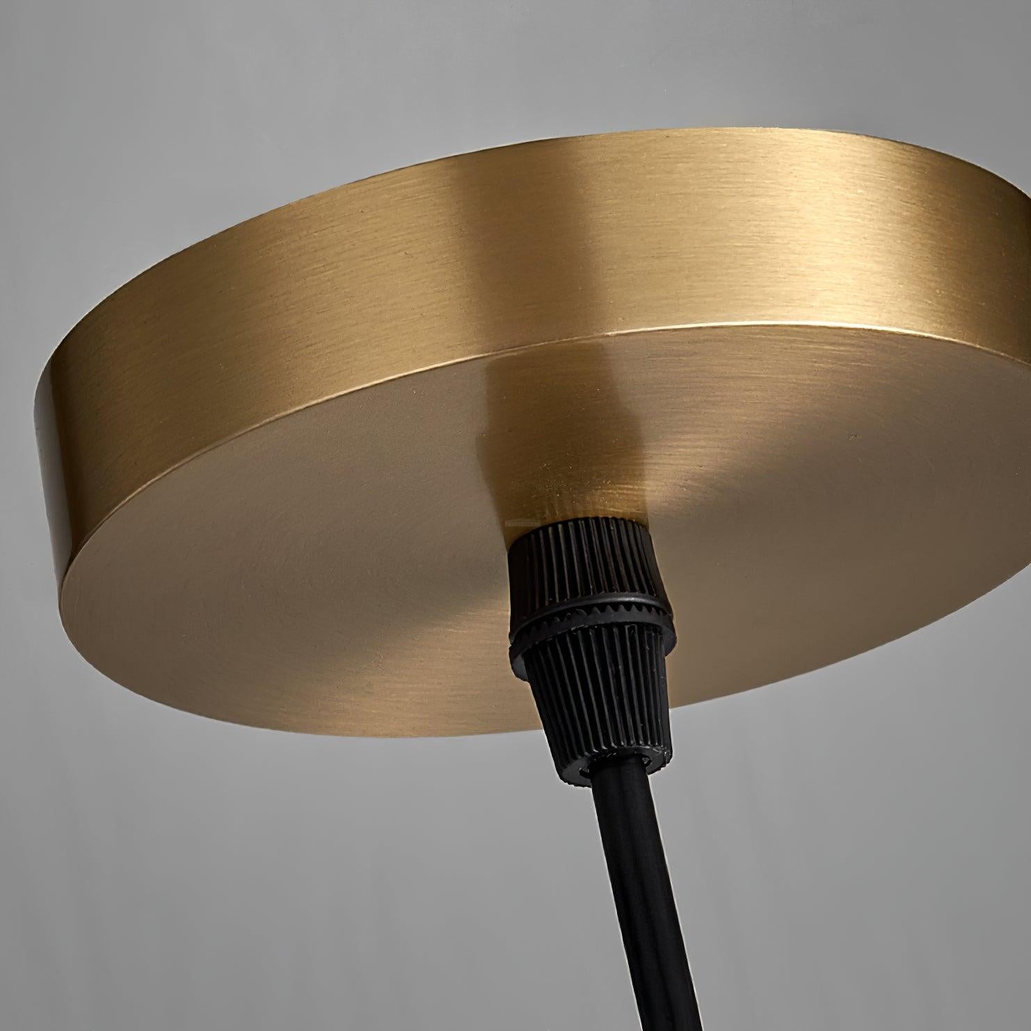 Alabaster Shade Pendant Light | Mid-Century Modern Design | Brass Finish | E26 LED Compatible | Indoor Hanging Lamp