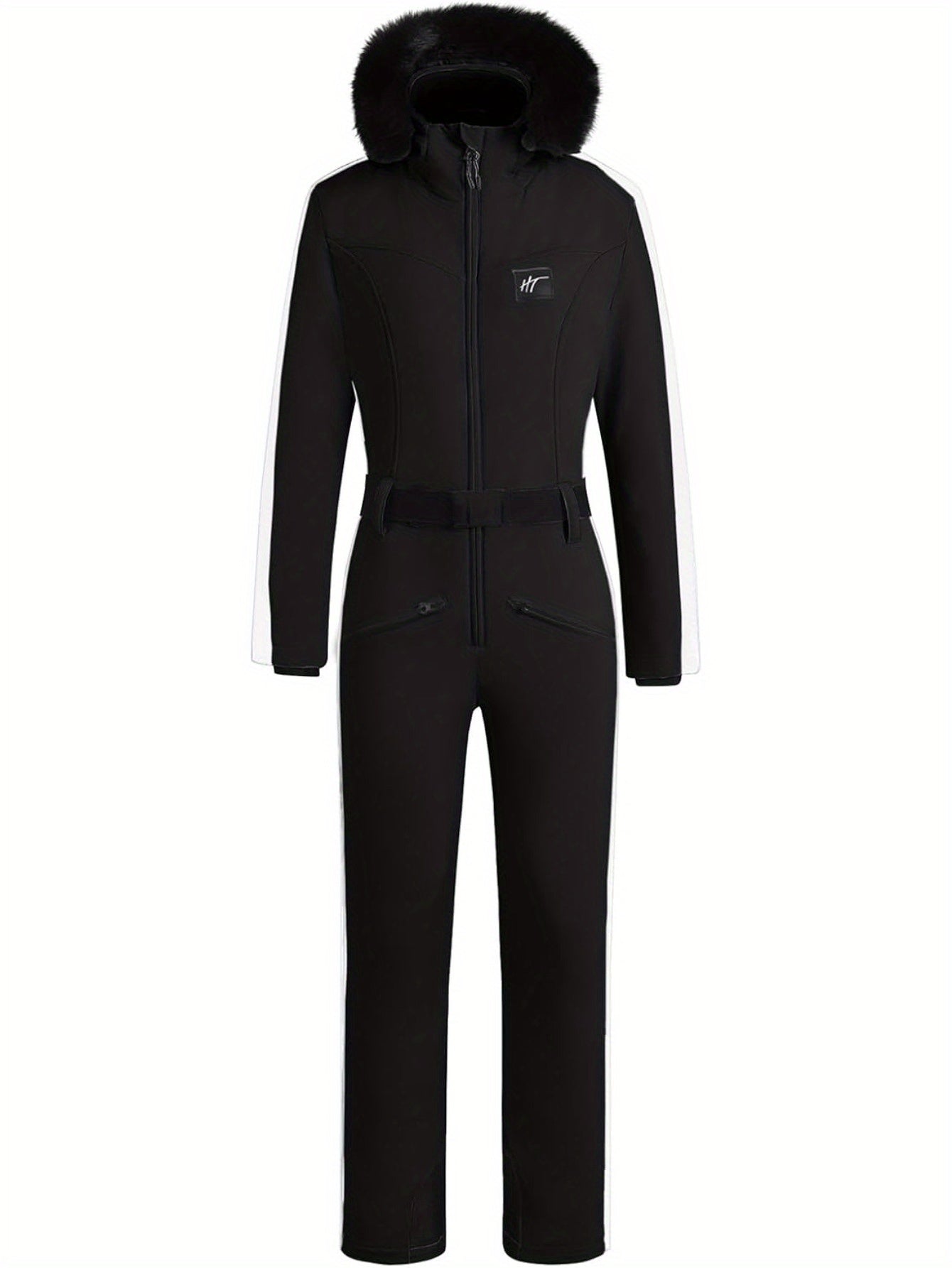 Dame Skidragt Jumpsuit | Vandtæt Design med Varmt For og Bæltedetalje | Essential Af Nikcky