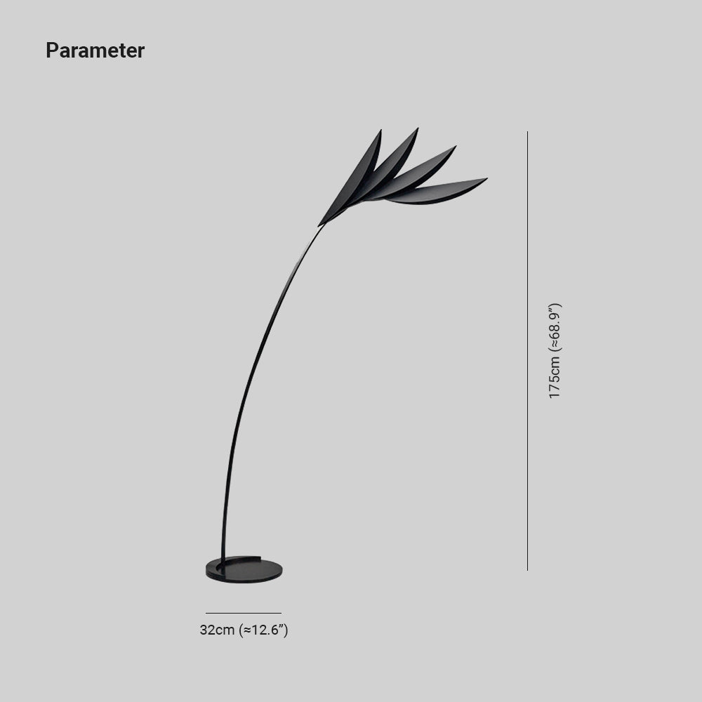 Melvaris | Moderne Stehlampe | Blattform Design | Hohe Qualität | Wohnzimmer | Schlafzimmer | Büro | Einfache Montage | Elegante & Funktionale