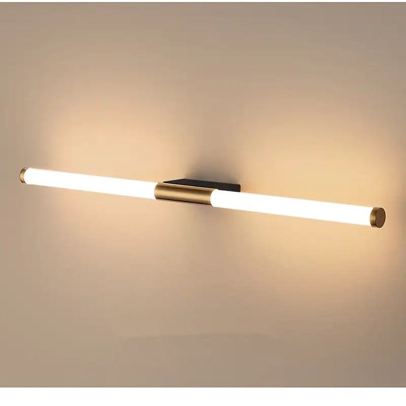 Leigh LED Wandleuchte | Weiß-Gold Metall | Modern Minimalistisches Design | Wohnzimmer & Badezimmer | Edelstahl & Acryl | 49-69 cm | LED 3000K/6000K