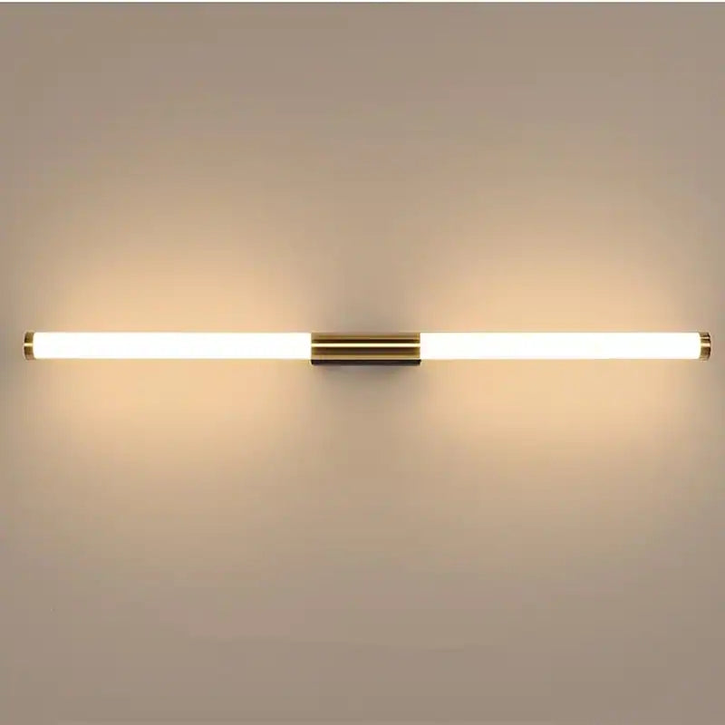 Leigh LED Wandleuchte | Weiß-Gold Metall | Modern Minimalistisches Design | Wohnzimmer & Badezimmer | Edelstahl & Acryl | 49-69 cm | LED 3000K/6000K