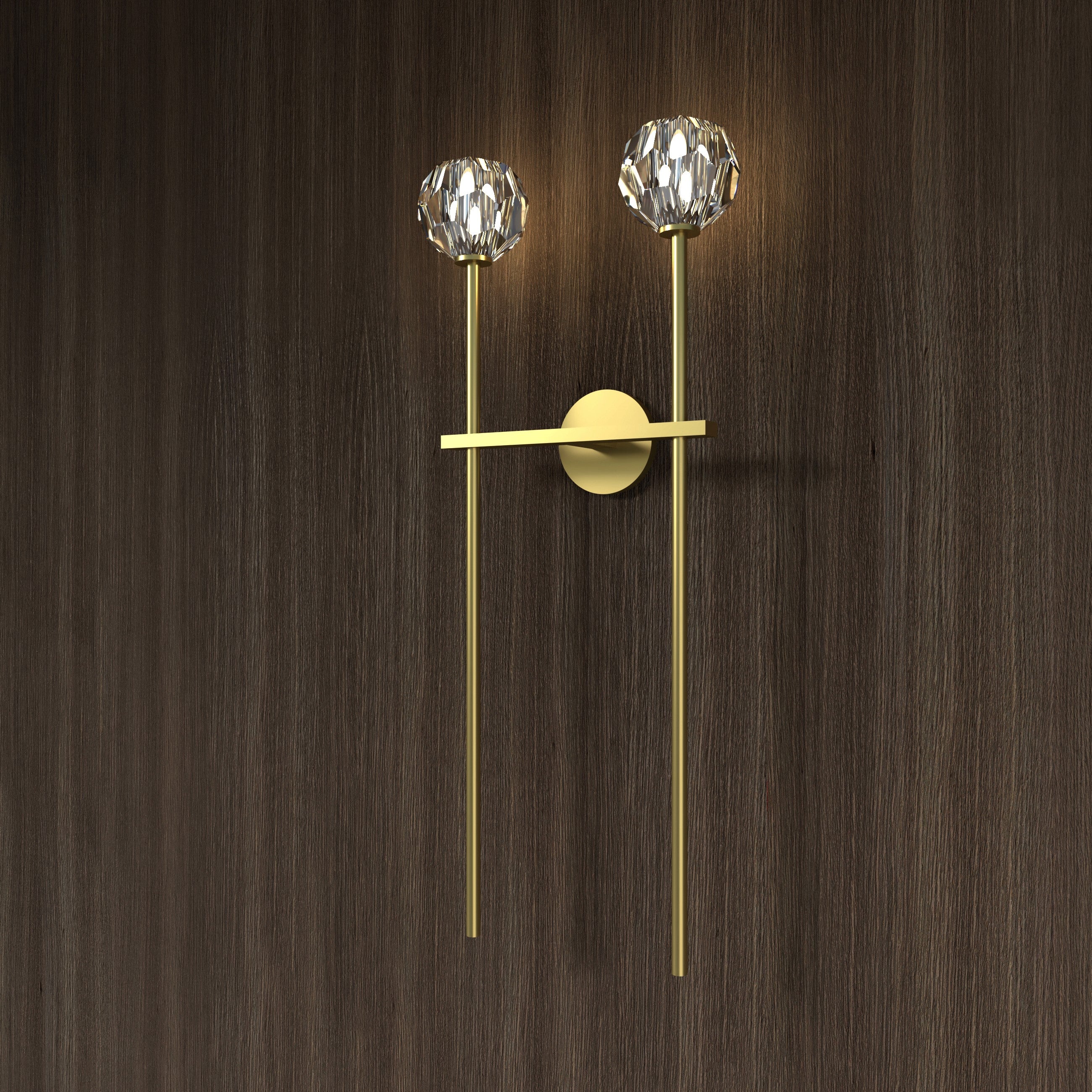 Dua Lux | Applique murale élégante au design minimaliste moderne | Noir, or ou argent | Haute qualité et installation facile | Idéale pour salon,