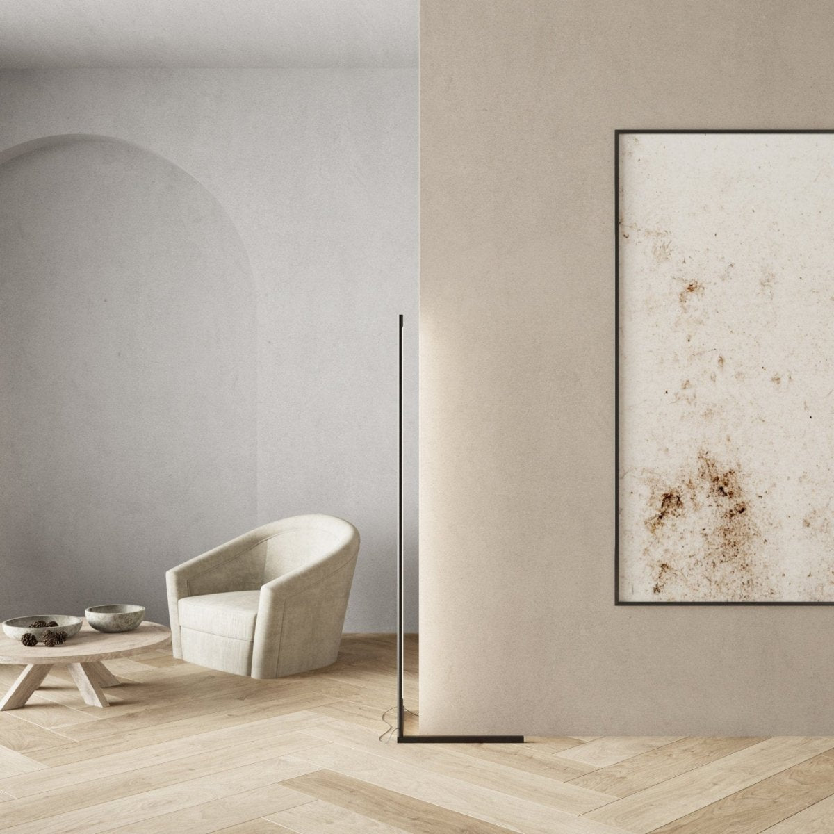 Brismo | LED | Moderne Stehlampe | Stilvolles Design | Fernbedienung | Energieeffizient | Robuste Konstruktion | Hohe Qualität | Atmosphäre