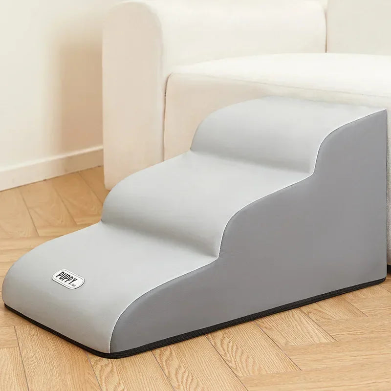 PawStep Luxe | Kæledyrstrappe med Skridsikker Overflade | Stilfuldt Design til Senge og Sofaer | Ideel til Senior- og Småracer | Letvægts og Flytbar Trappe | Robust Konstruktion