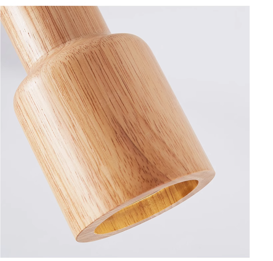 NordicGlow | Suspension en bois scandinave | Design minimaliste | Tons chauds de bois | Qualité durable | Éclairage de plafond pour intérieur moderne