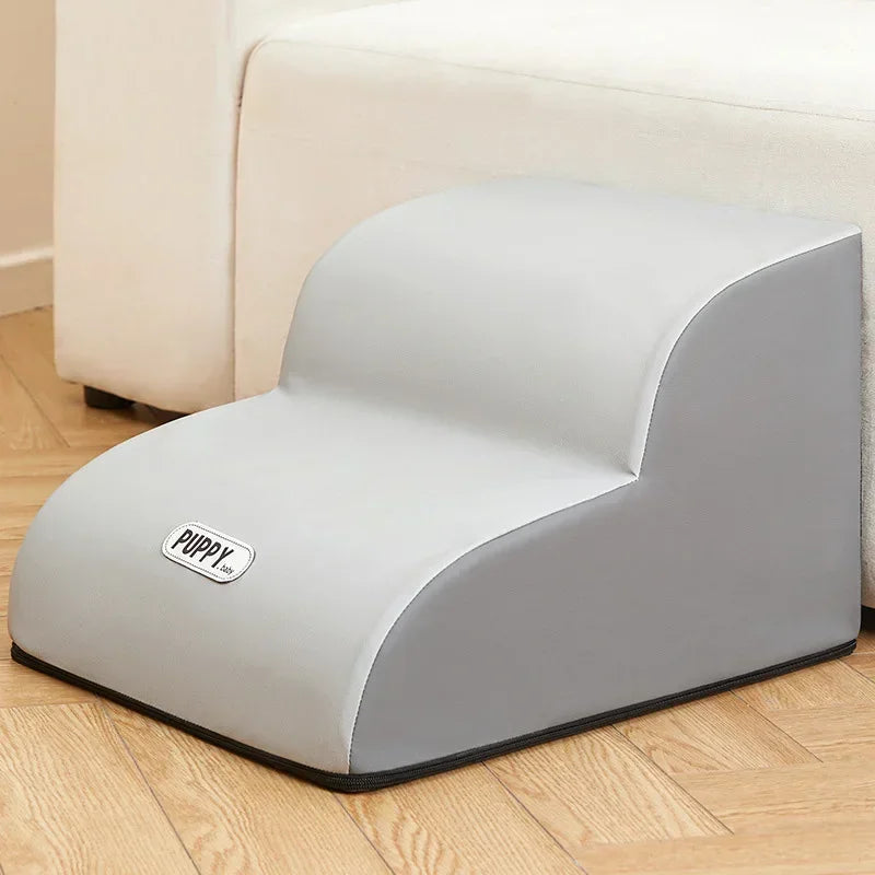 PawStep Luxe | Kæledyrstrappe med Skridsikker Overflade | Stilfuldt Design til Senge og Sofaer | Ideel til Senior- og Småracer | Letvægts og Flytbar Trappe | Robust Konstruktion