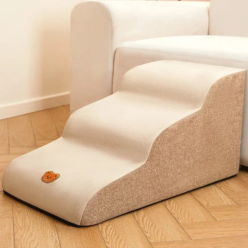 PawStep Luxe | Kæledyrstrappe med Skridsikker Overflade | Stilfuldt Design til Senge og Sofaer | Ideel til Senior- og Småracer | Letvægts og Flytbar Trappe | Robust Konstruktion