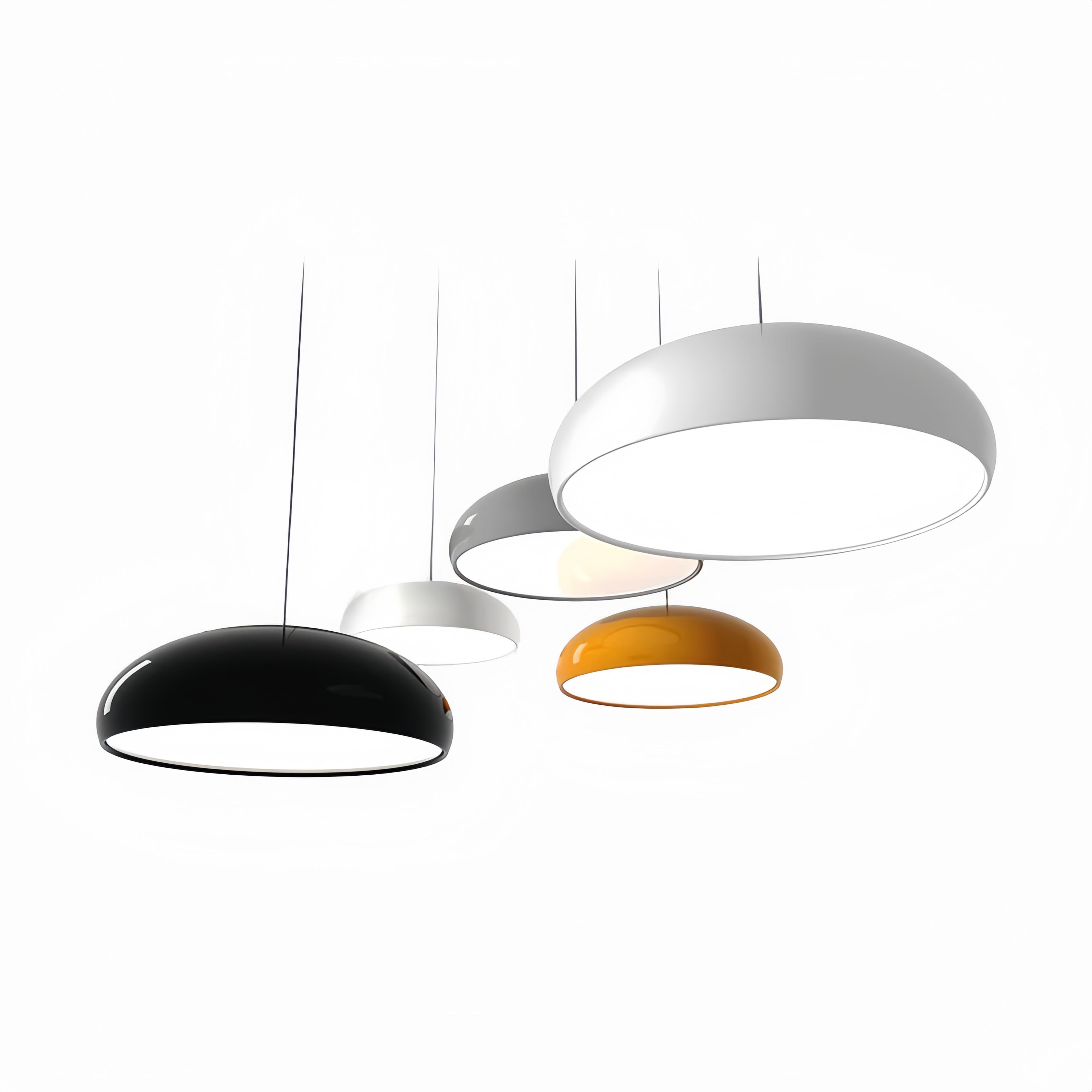 Luminoir Celestia | Éclairage LED Moderne | Suspension Ronde | Métal Blanc | Design Élégant pour Chambre et Salon | Diamètre 35/45