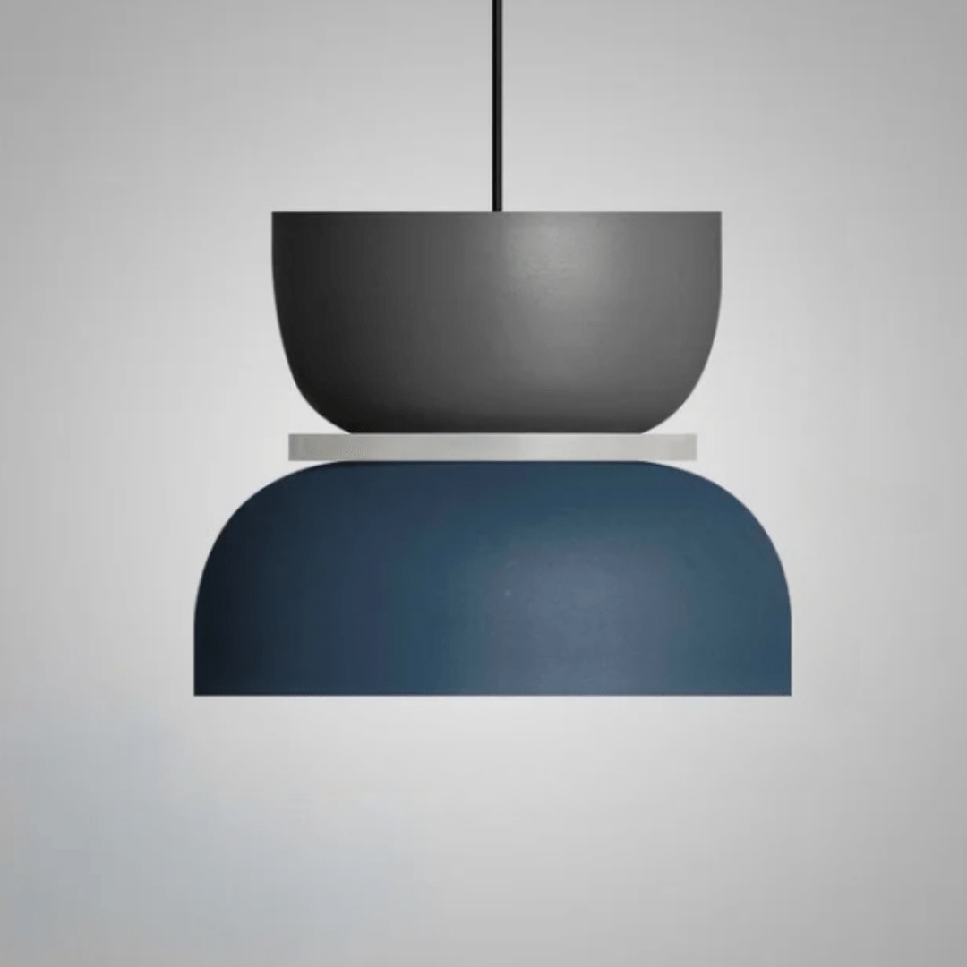 Lampe LED | Éclairage coloré | Bleu-gris/Vert rose/Jaune-gris | Acrylique et fer | Installation facile | Pour îlot de cuisine, table à manger, coin