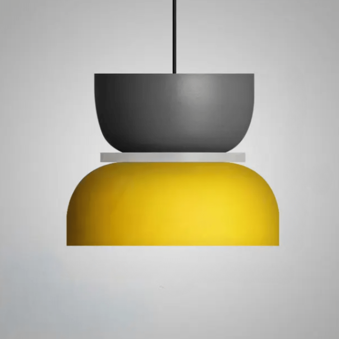 Lampe LED | Éclairage coloré | Bleu-gris/Vert rose/Jaune-gris | Acrylique et fer | Installation facile | Pour îlot de cuisine, table à manger, coin