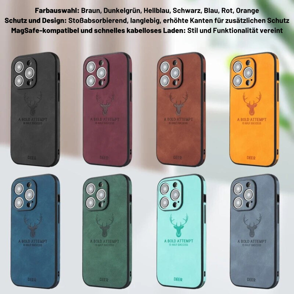 Læderetui til iPhone | Stilrent Design | Stødsikker Beskyttelse | Høj Kvalitet | Tilpasset Pasform | Fås i Flere Farver | Let og Slankt design | Stilfuldt Cover