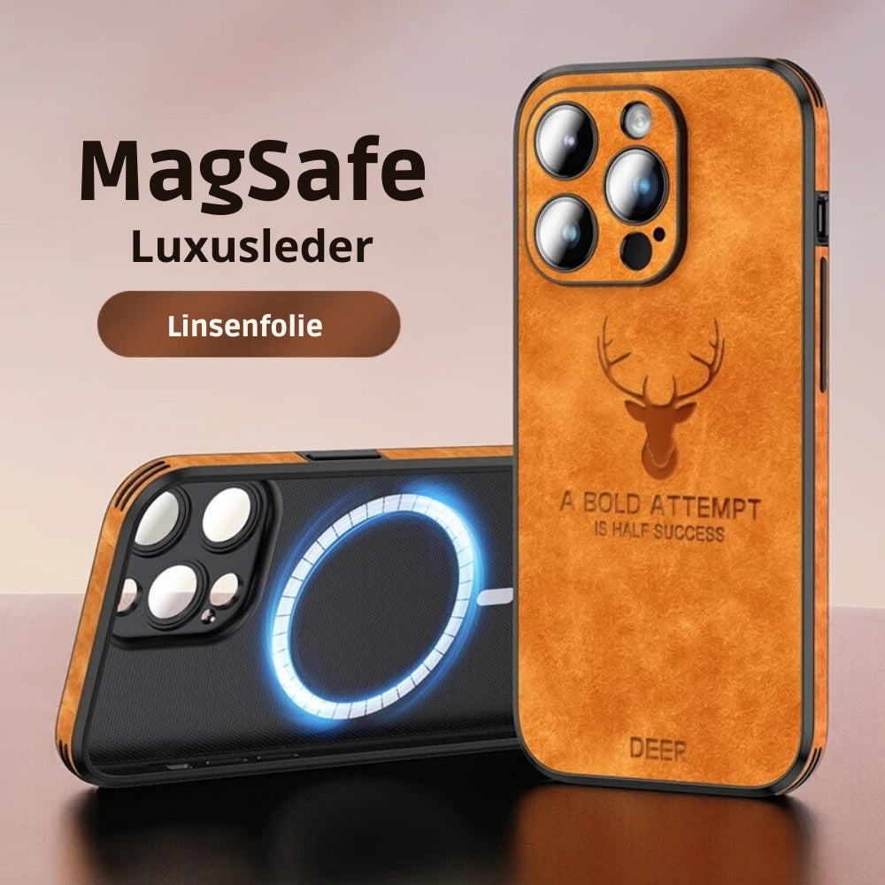 Læderetui til iPhone | Stilrent Design | Stødsikker Beskyttelse | Høj Kvalitet | Tilpasset Pasform | Fås i Flere Farver | Let og Slankt design | Stilfuldt Cover