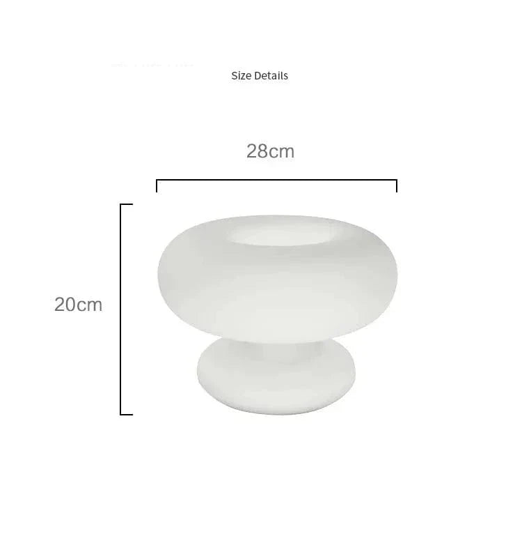 Lampe Maki en forme de champignon | Blanc | Éclairage LED | Design unique | 25 cm x 35 cm | Plastique & Métal | Courant secteur | Parfait pour salon