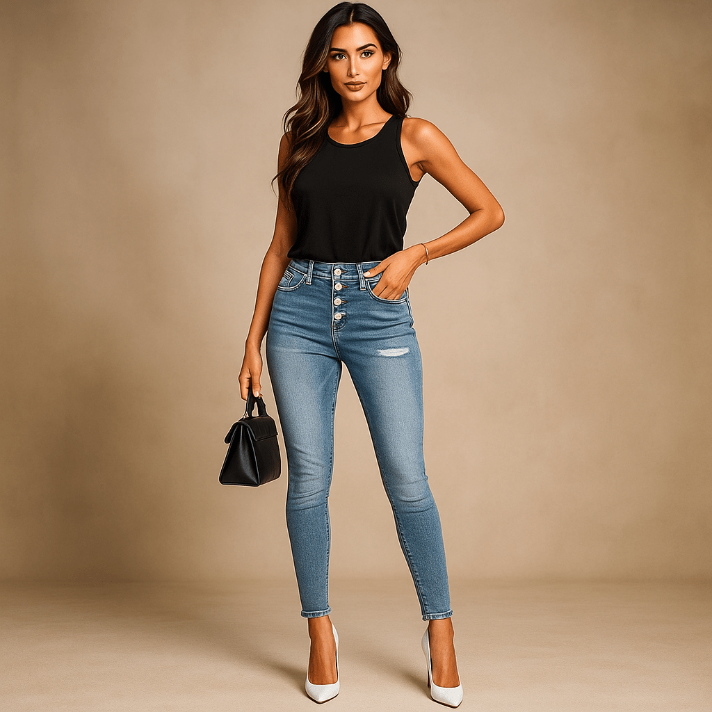 Slim Fit Jeans Kvinder | Ripped Design | Komfortabel | Modern Look | Casual & Aftenbrug | Denim Kvalitet