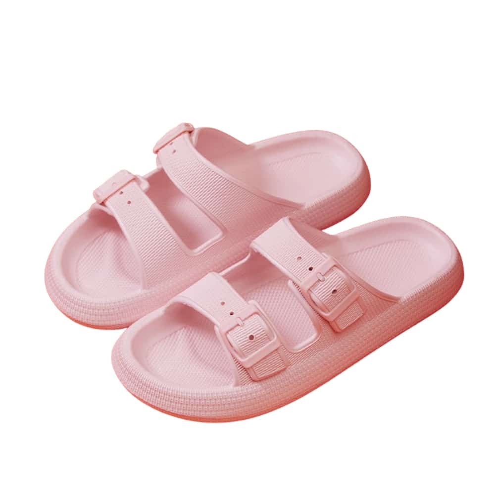 Slippers / Tøfler m/Spænde - Bløde & Skridsikre i flere flotte farver (kendt som Happy Flops)