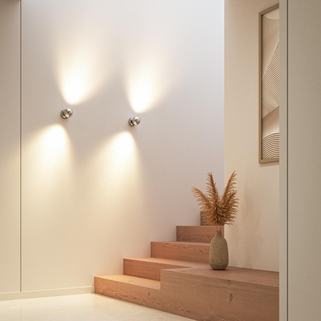 PONTOS | Lampe Murale Moderne | Matériaux Durables | Créez Une Atmosphère Ambiante | Facile À Installer | Design Économe En