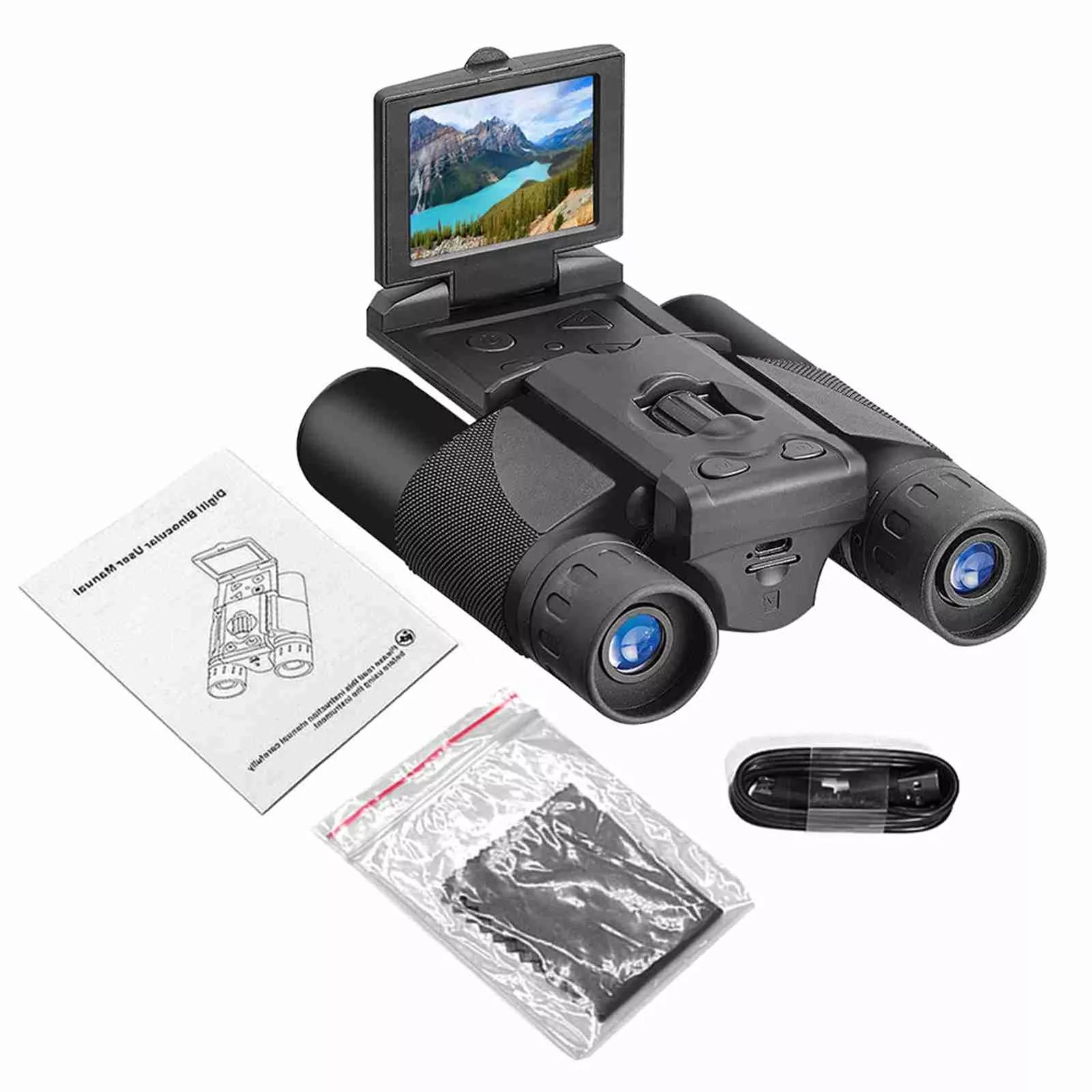 Digital Kamera Kikkert | Indbygget HD-videooptagelse | 10x Optisk Zoom | 25mm Linse | Perfekt til Natur & Sport | 1,5" LCD | MicroSD-Lagring | Kompakt & Brugervenlig | Ideel til Rejser & Udendørs Eventyr