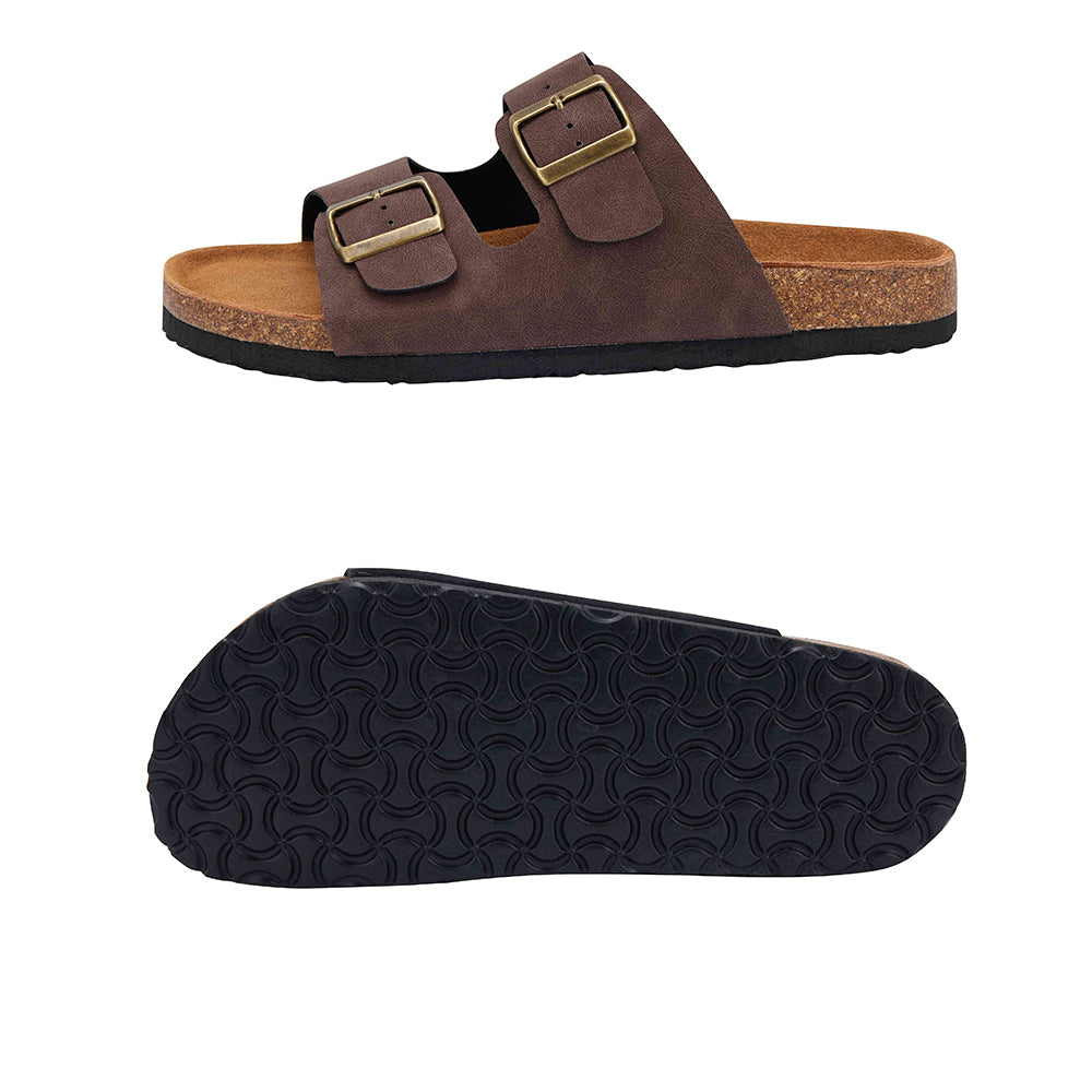 Sandales à brides classiques - noires, marron ou