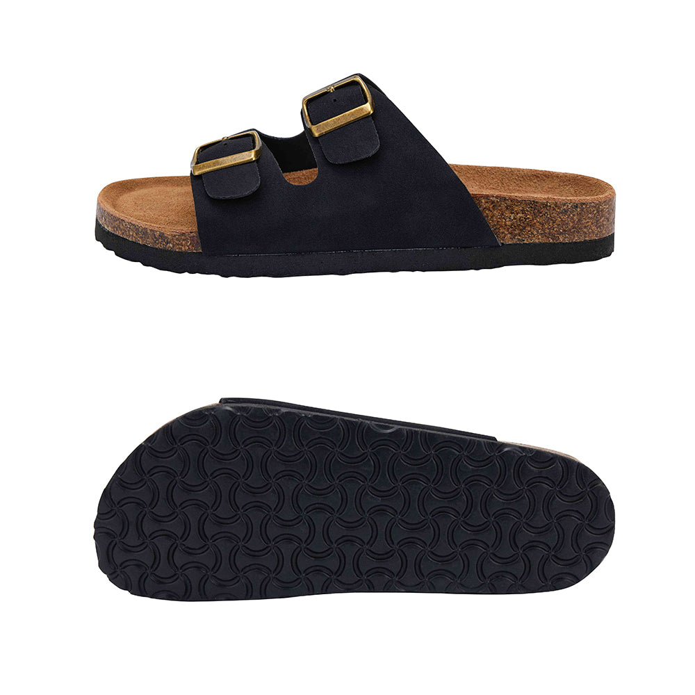 Sandales à brides classiques - noires, marron ou