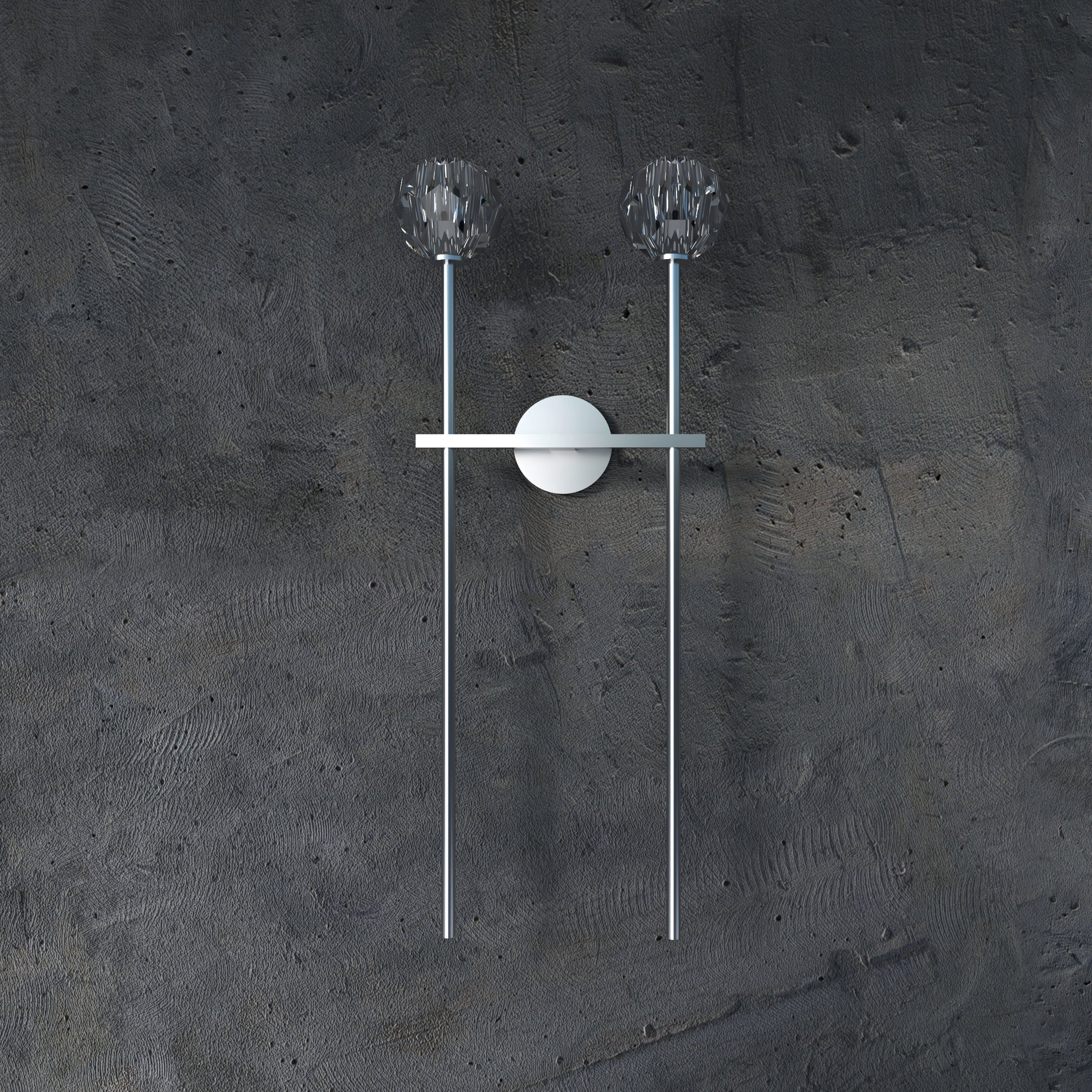 Dua Lux | Applique murale élégante au design minimaliste moderne | Noir, or ou argent | Haute qualité et installation facile | Idéale pour salon,