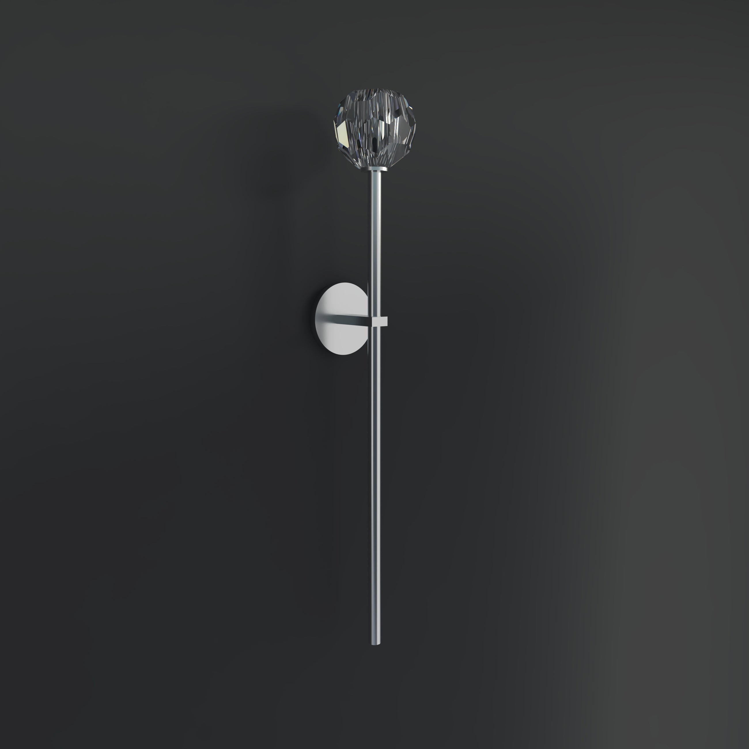 Lux vägglampa | Modern väggbelysning i järn och kristall | Nätström | Höjd 71 cm | G9-glödlampa | UL-certifierad | Svart, guld, silver | 3000K varmt ljus | Inomhusbruk